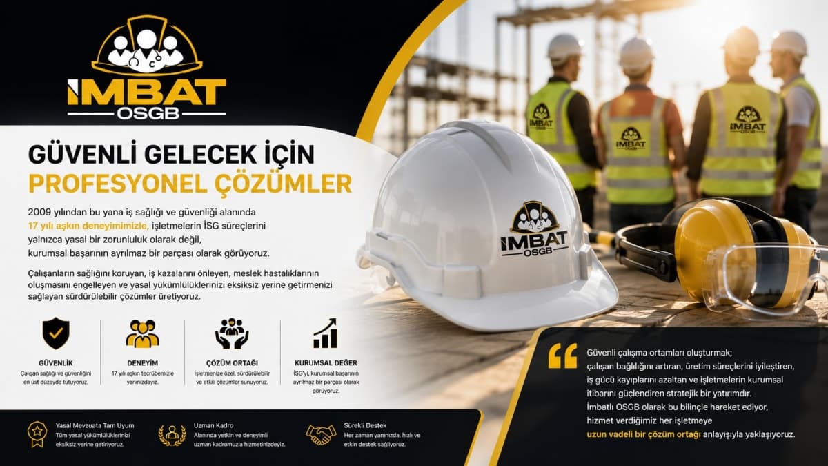 Neden İmbat OSGB görseli İmbat OSGB ekibi — Tokat iş sağlığı ve güvenliği çözümleri, 10+ yıl deneyim