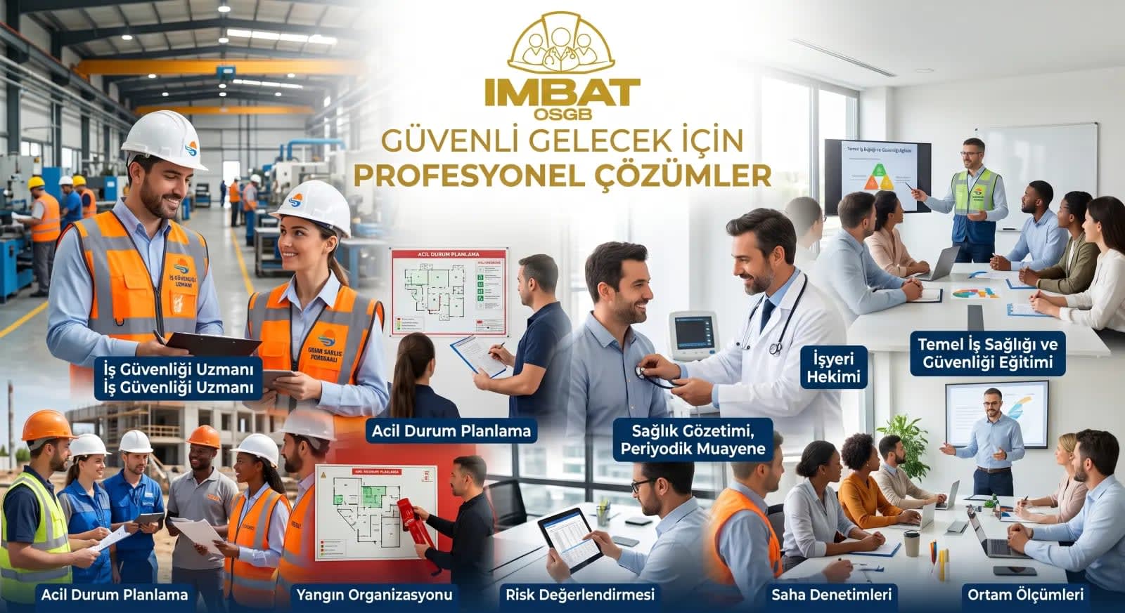 İmbat OSGB Hakkımızda İmbat OSGB — iş güvenliği uzmanlığı, işyeri hekimliği, risk değerlendirmesi ve saha denetimi